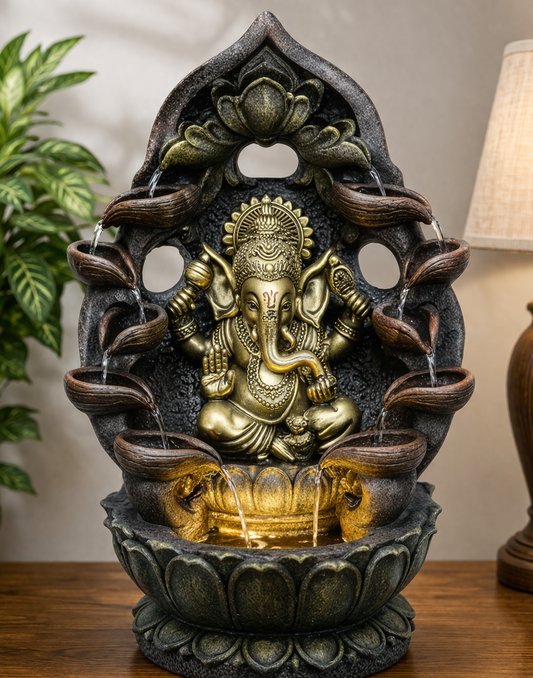 Diya Ganesh Water Fountain With LED
