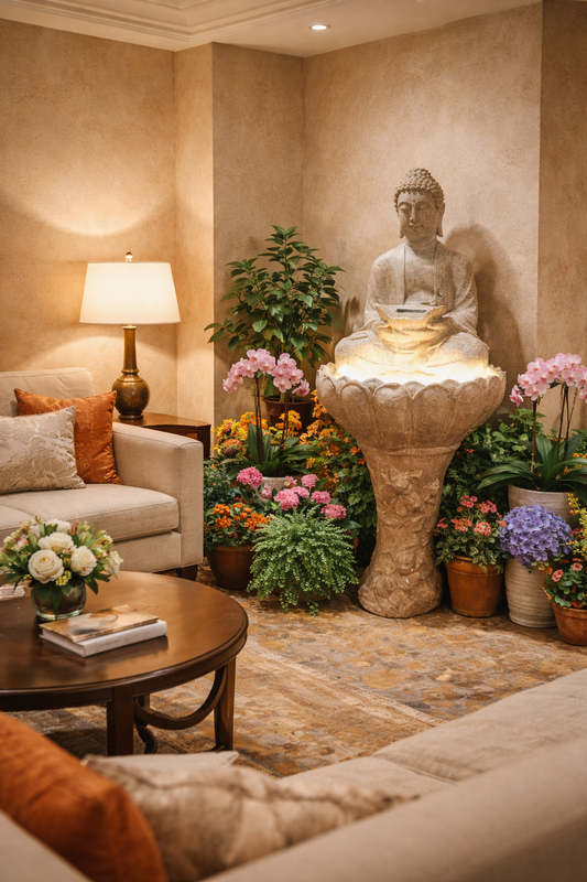 Kamal Buddha Lotus Floor Water Fountain