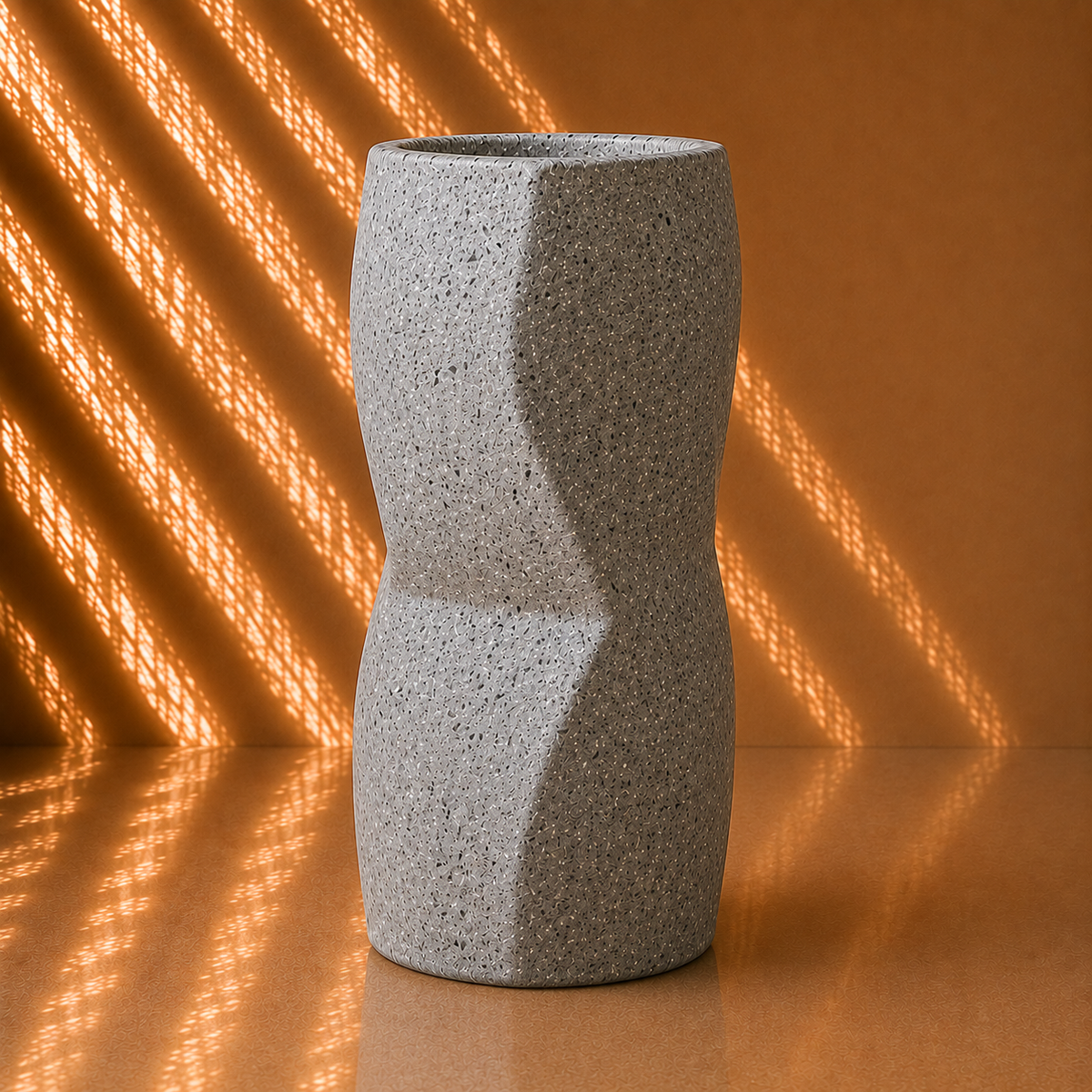 Grey Irregular Stone Textured Planter Pot