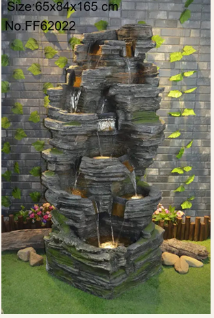 Stone Pahad Cascade Water Fountain with LED Lights