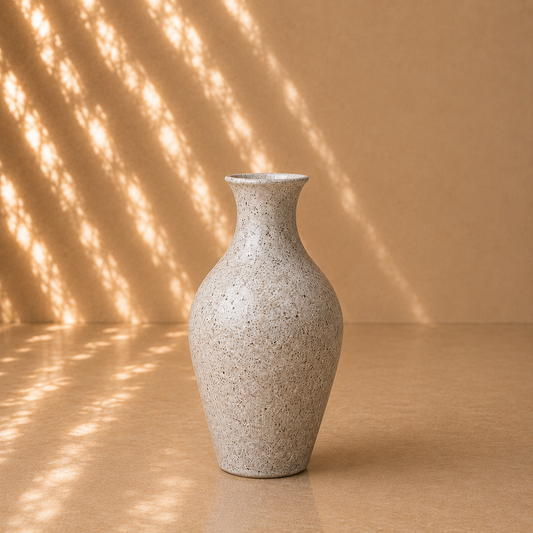 Speckled White Tall Bulb Planter Pot
