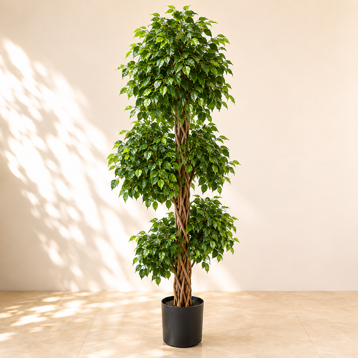 Artificial Braided Ficus Topiary Tree