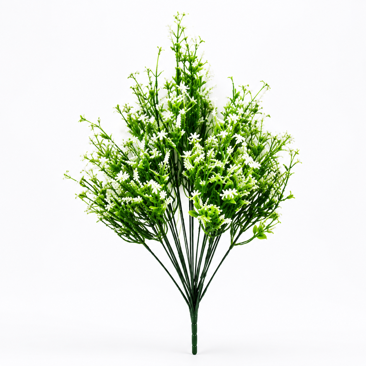 Artificial White Flower Green Bush