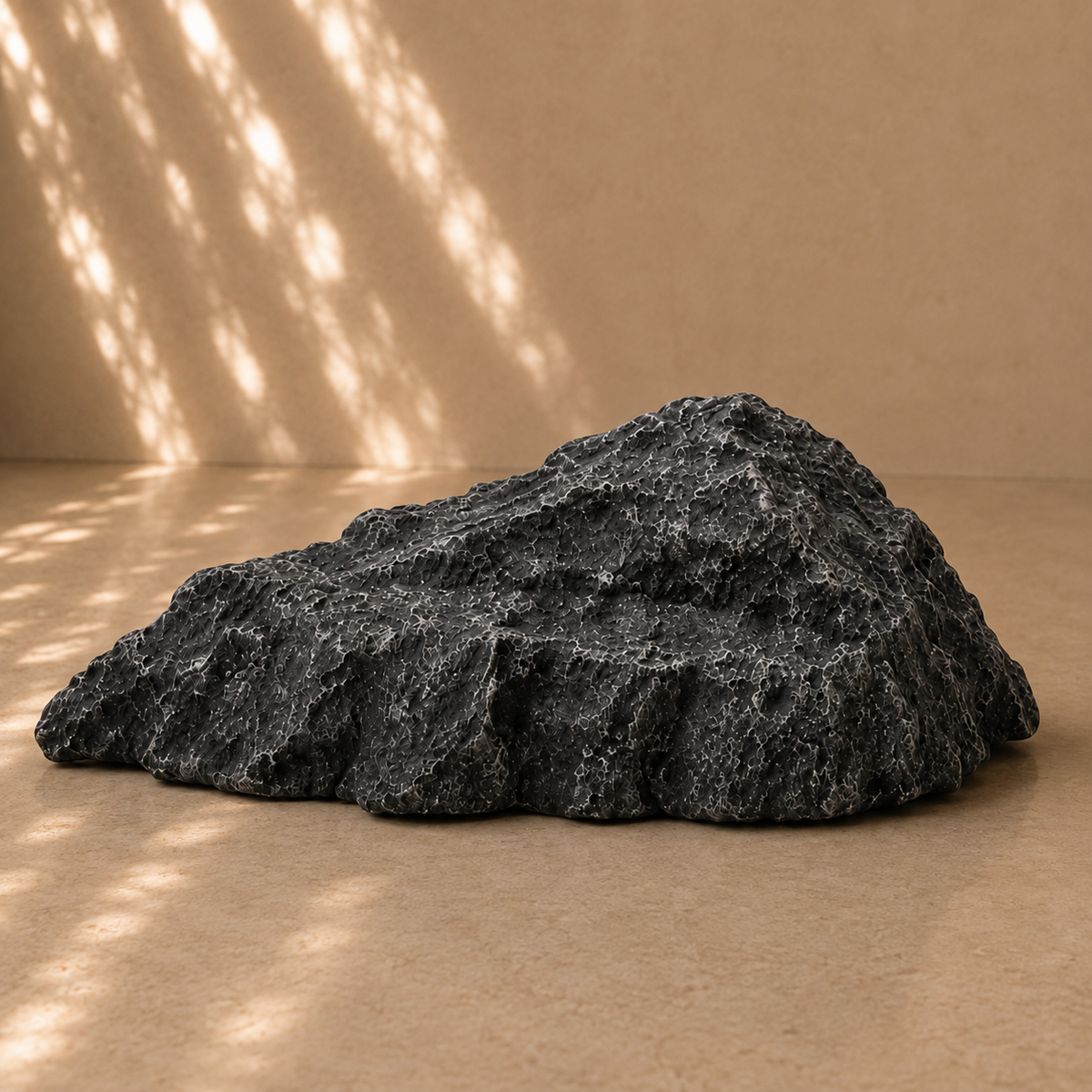 Black Natural Rock Decorative Sculpture Set