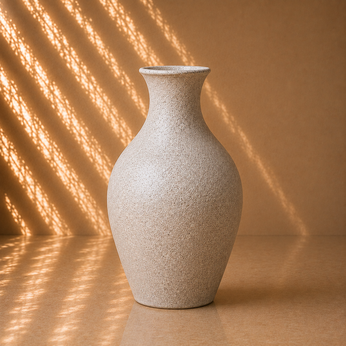 Speckled White Tall Bulb Planter Pot