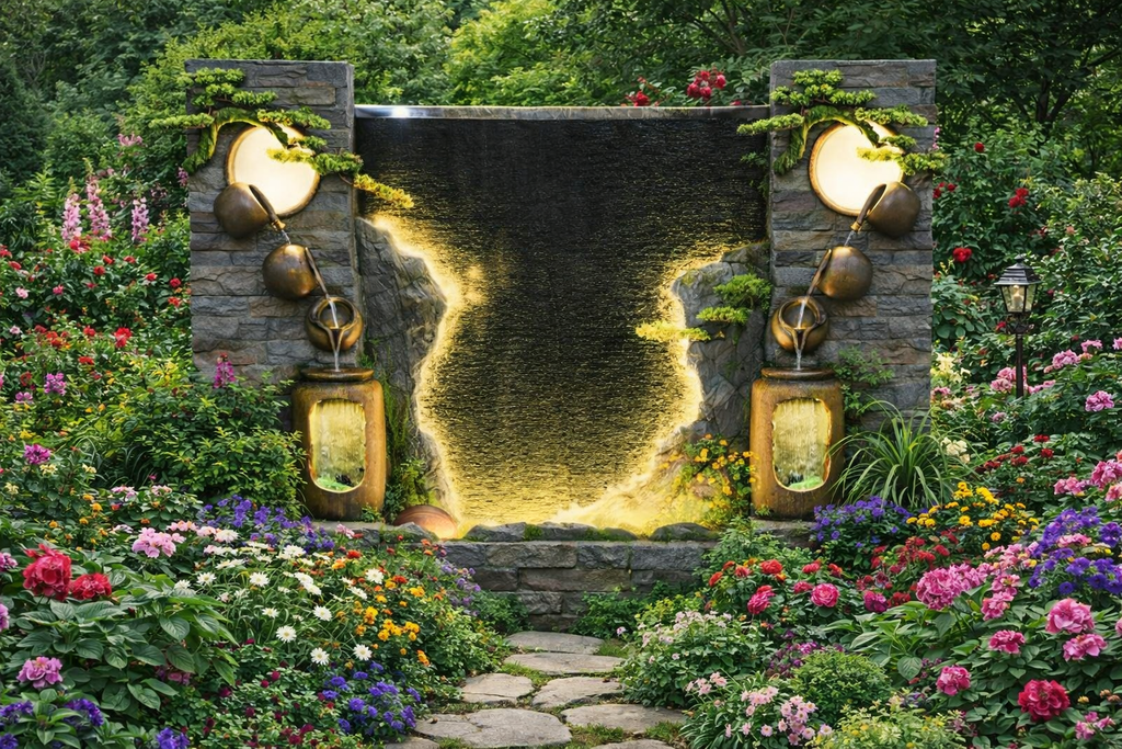 wall fountain 202+205+202