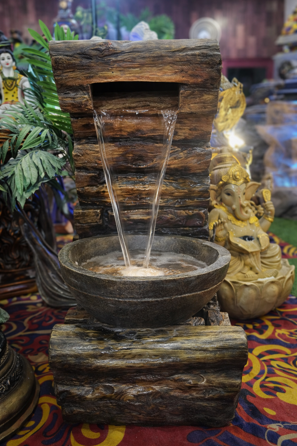 42. WOOD FALL WATER FOUNTAIN