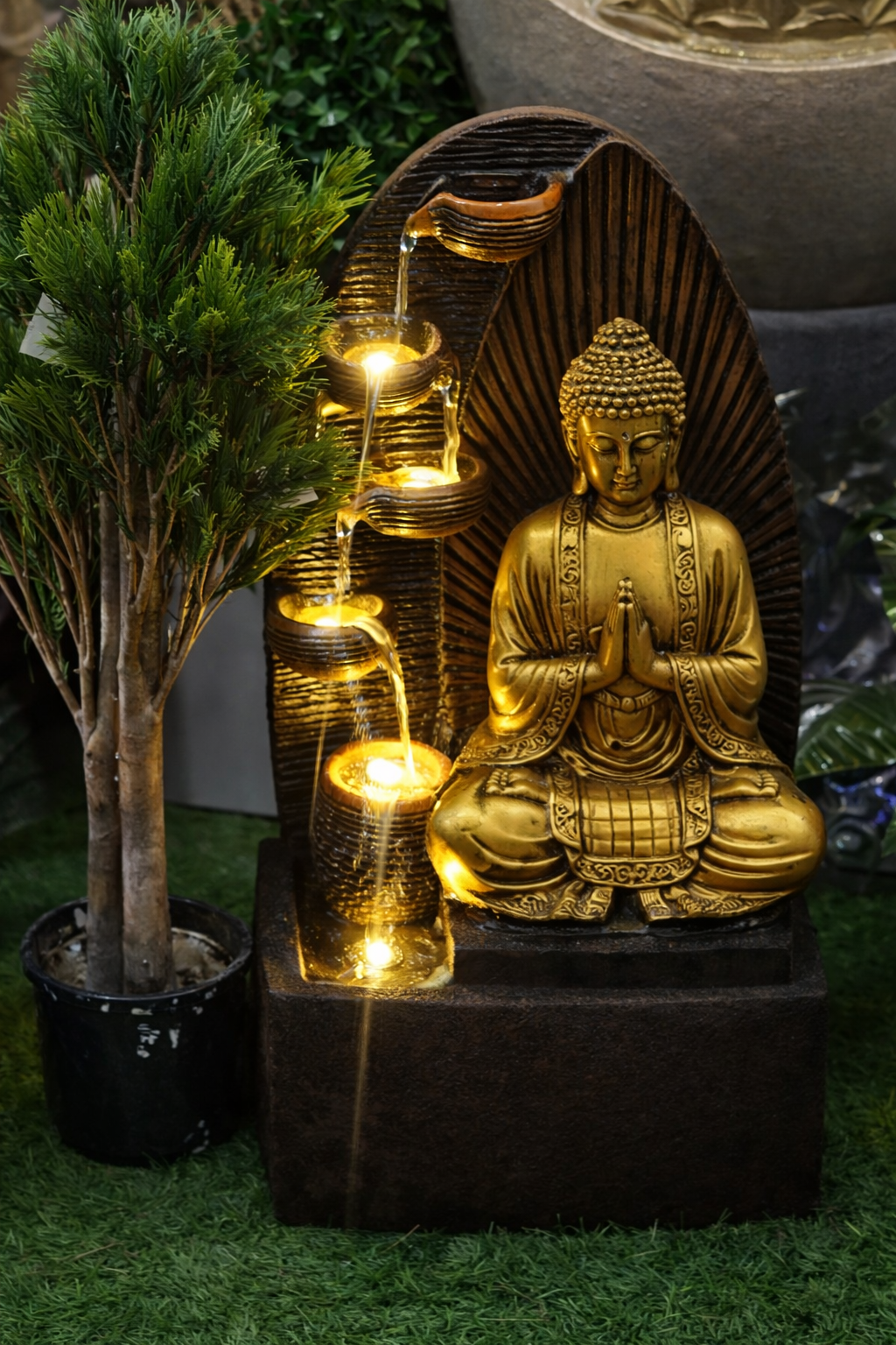 33. 4-DIYA  BUDDHA FOUNTAIN