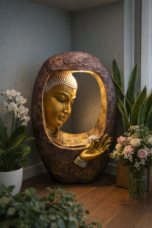 12. OVAL FACE BUDDHA FOUNTAIN