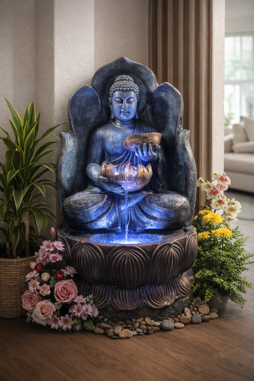 15. 2-DIYA PATTA (DOUBLE LEAF) BUDDHA FOUNTAIN