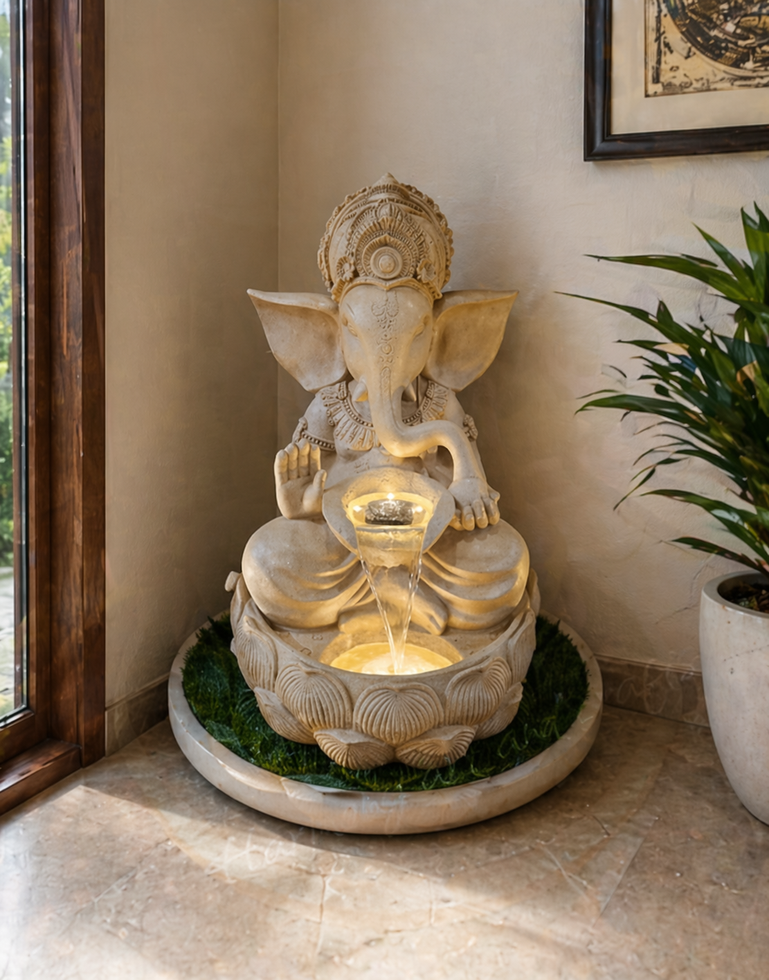 Kamal Ganesh Lotus LED Floor Water Fountain