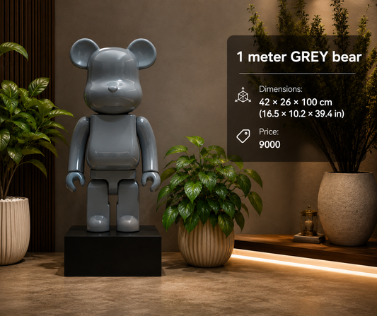 1 meter GREY  bear