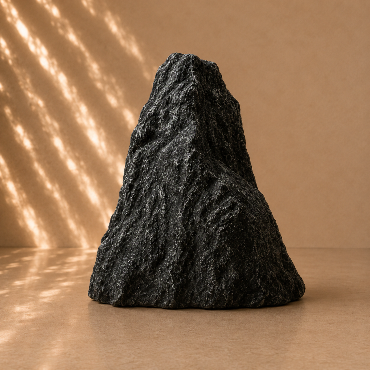Black Natural Rock Decorative Sculpture Set