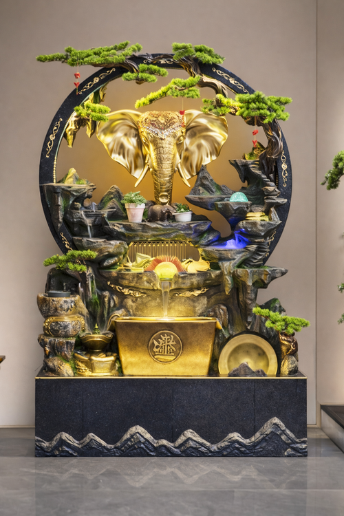 Grand Elephant Circle Waterfall Fountain (Model: 823246)
water fountains, fiber fountain luxury water fountain, home decor 