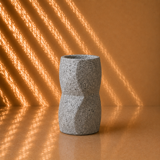 Grey Irregular Stone Textured Planter Pot