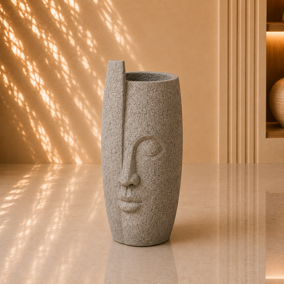 Half Face Sculptural Planter Pot