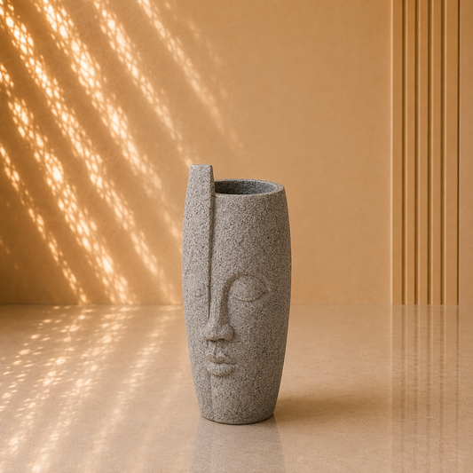 Half Face Sculptural Planter Pot