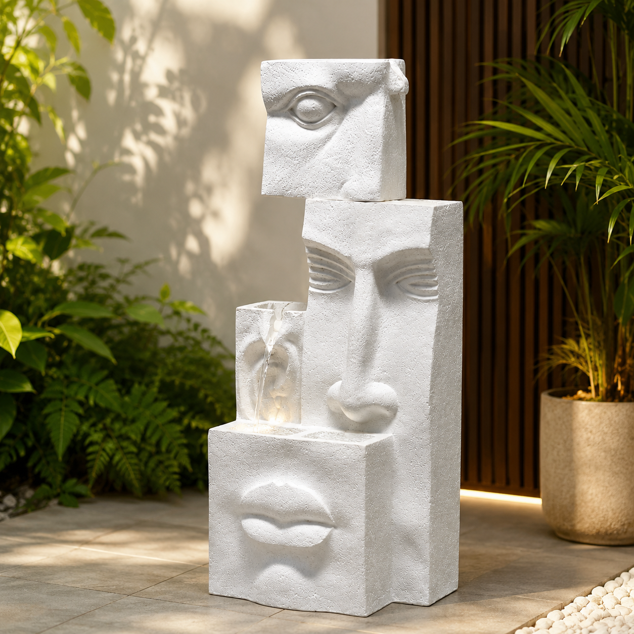 Modern 3 Face Artistic Water Fountain