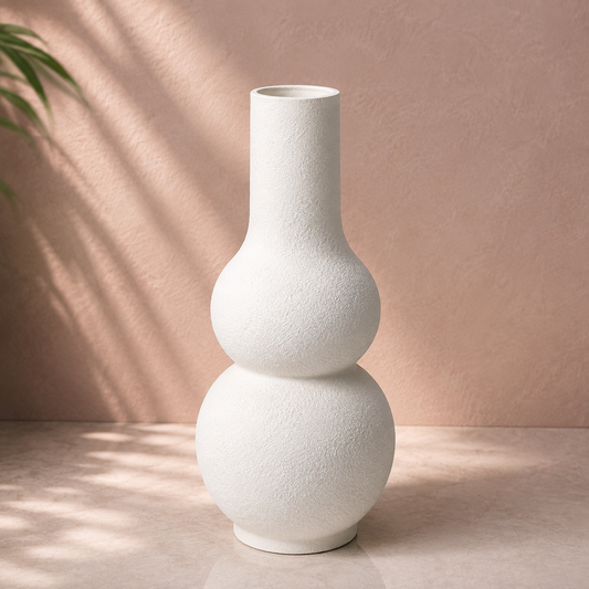 Modern White Double Bulb Planter Pot