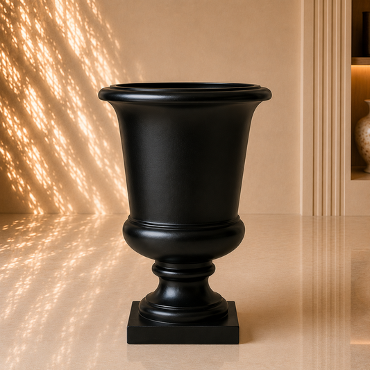 Black Classic Pedestal Urn Planter Pot