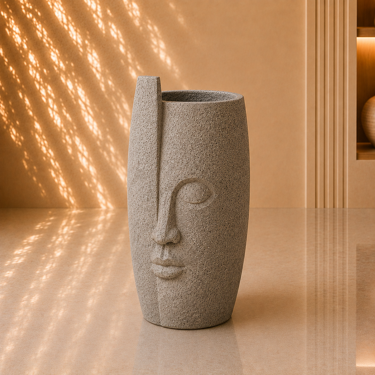 Half Face Sculptural Planter Pot