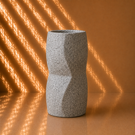 Grey Irregular Stone Textured Planter Pot