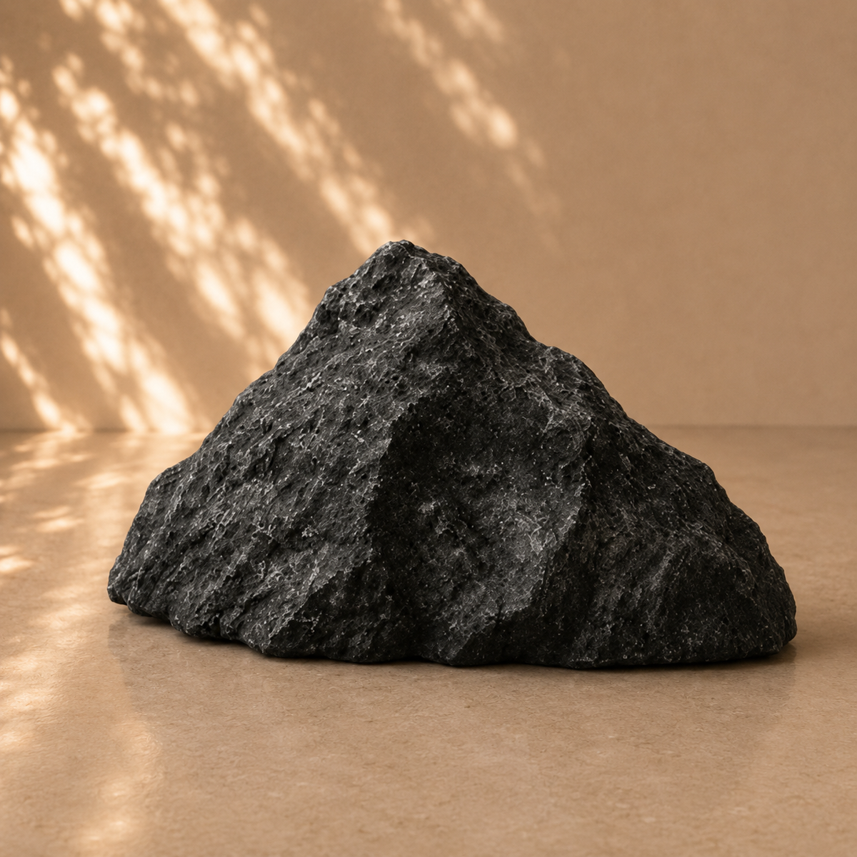 Black Natural Rock Decorative Sculpture Set
