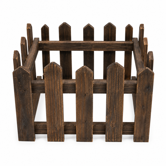 Rustic Wooden Picket Garden Fence