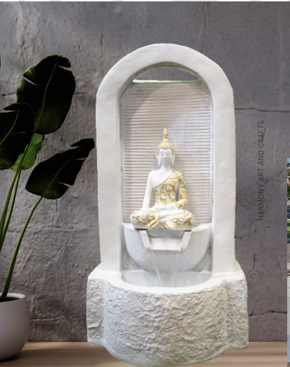 Dome Buddha Floor Water Fountain With LED Light
