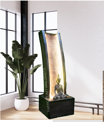 7. CURVE SLATE BUDDHA FOUNTAIN