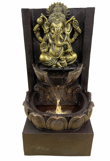 Ganesha Tiered Water Fountain With LED