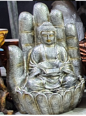 Hand Palm Buddha LED Floor Water Fountain