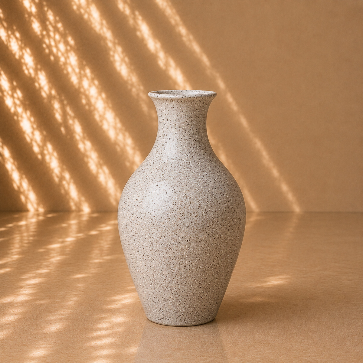 Speckled White Tall Bulb Planter Pot