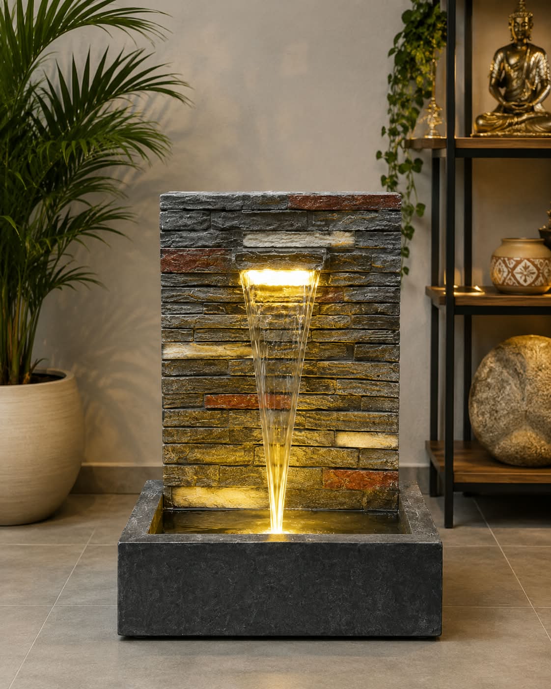 Modern Stone Blade Wall Water Fountain