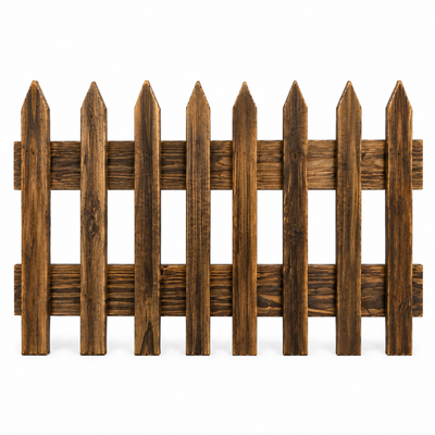 Wooden Picket Fence Panel