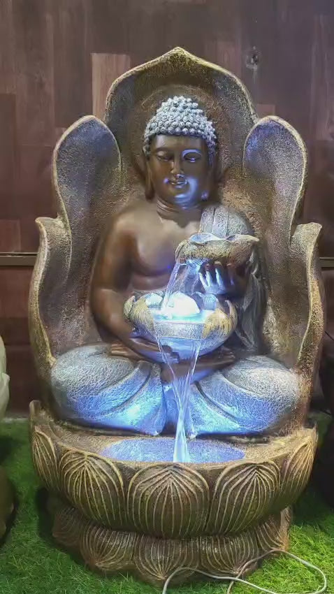 15. 2-DIYA PATTA (DOUBLE LEAF) BUDDHA FOUNTAIN